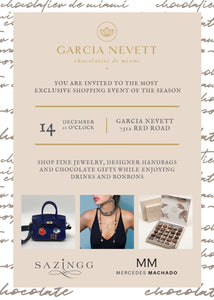 Holiday Trunk Show this Saturday | Garcia Nevett Chocolatier de Miami